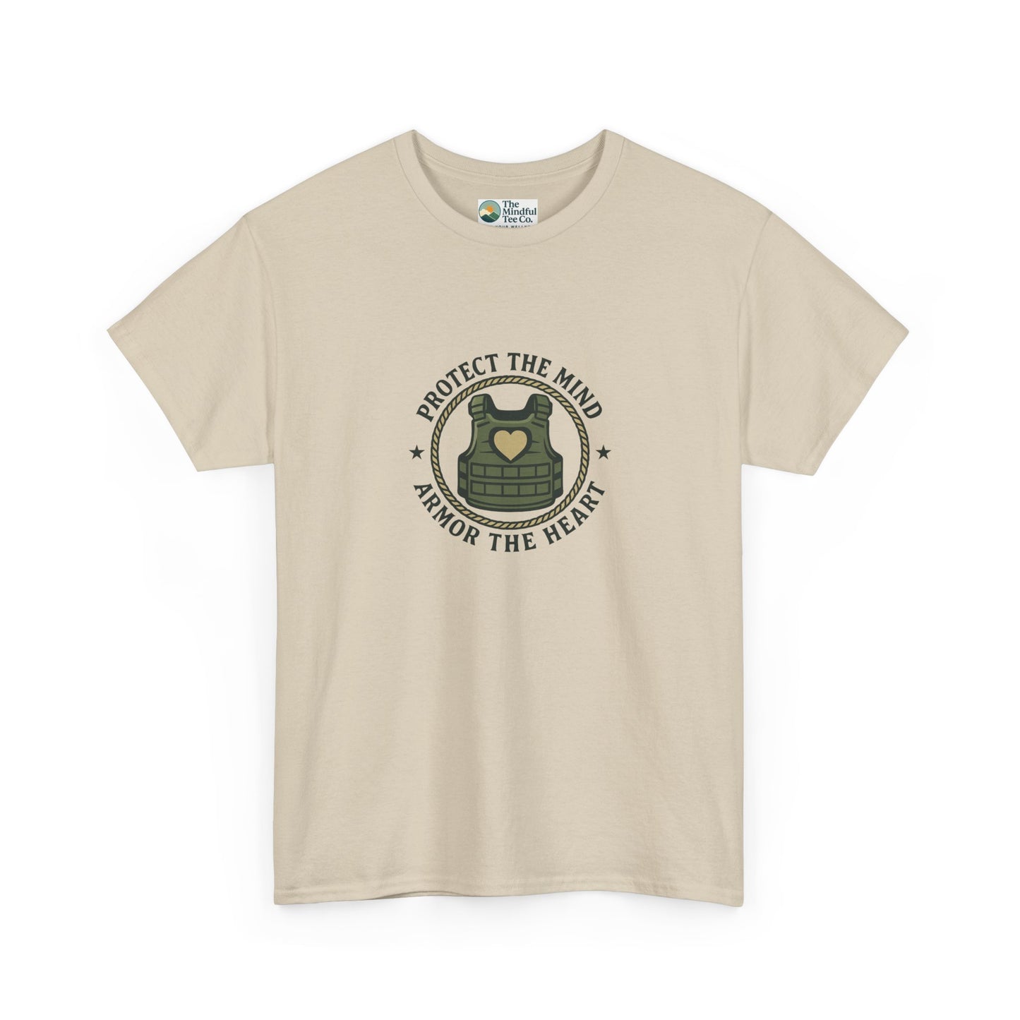 Protect the Mind, Armor the Heart T-Shirt – Military Strength & Resilience  Tee