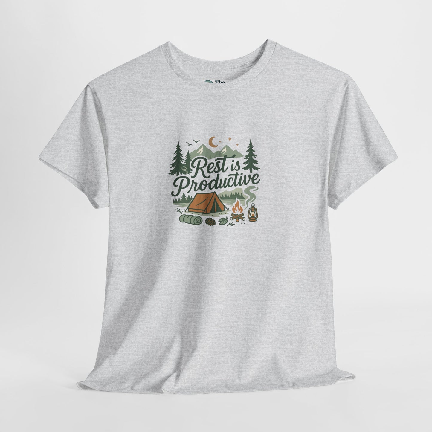 Rest Is Productive T-Shirt – Camping Mindfulness Tee