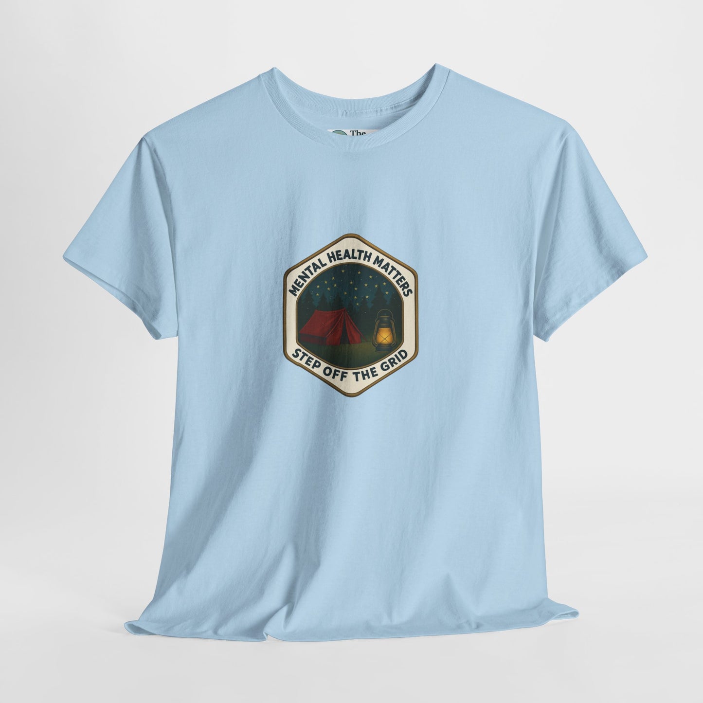 Step Off the Grid T-Shirt – Mental Health Matters Camping Tee