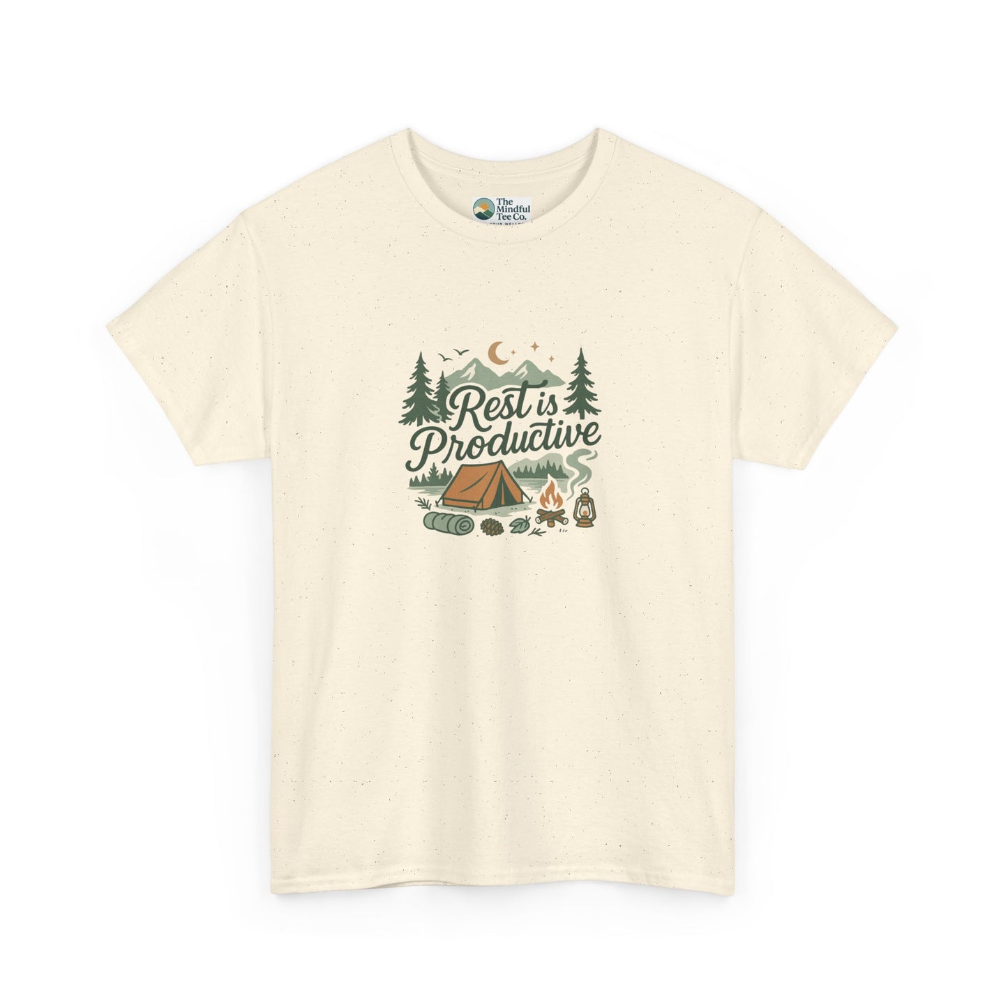 Rest Is Productive T-Shirt – Camping Mindfulness Tee