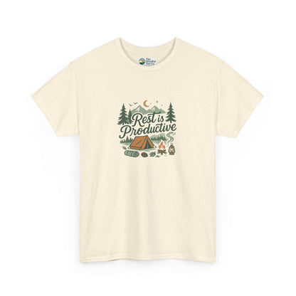 Rest Is Productive T-Shirt – Camping Mindfulness Tee