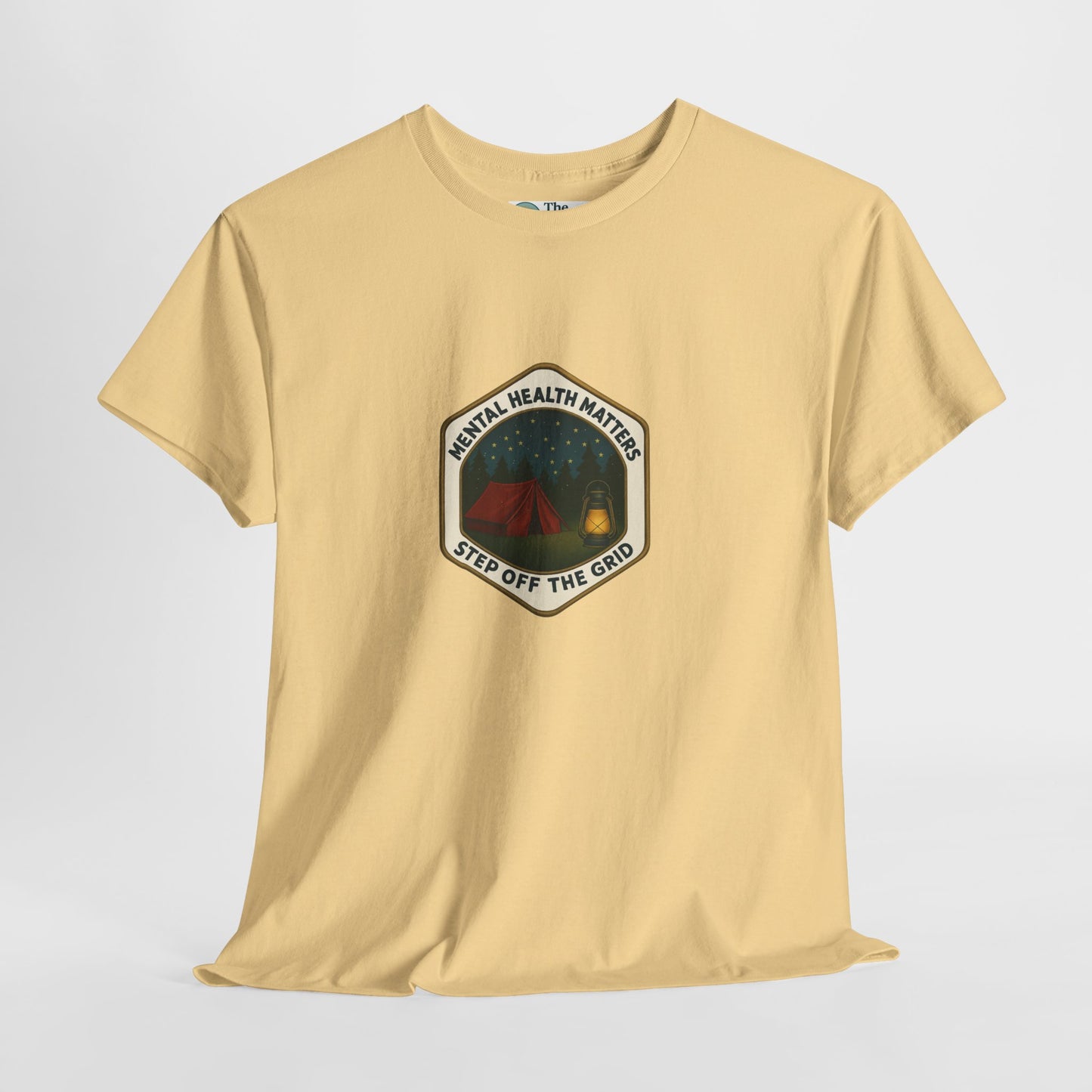 Step Off the Grid T-Shirt – Mental Health Matters Camping Tee