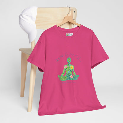 Growth Begins Within T-Shirt - Floral Yoga & Meditation Tee