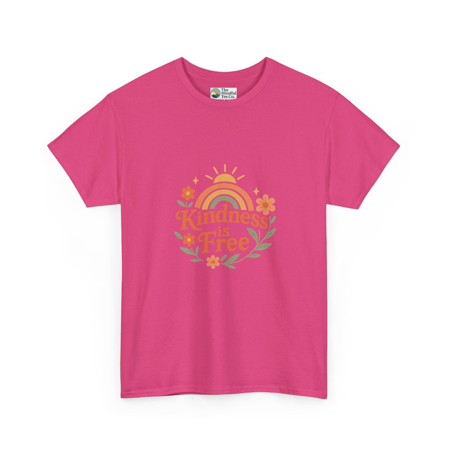 Kindness Is Free T-Shirt – Rainbow Positivity Tee
