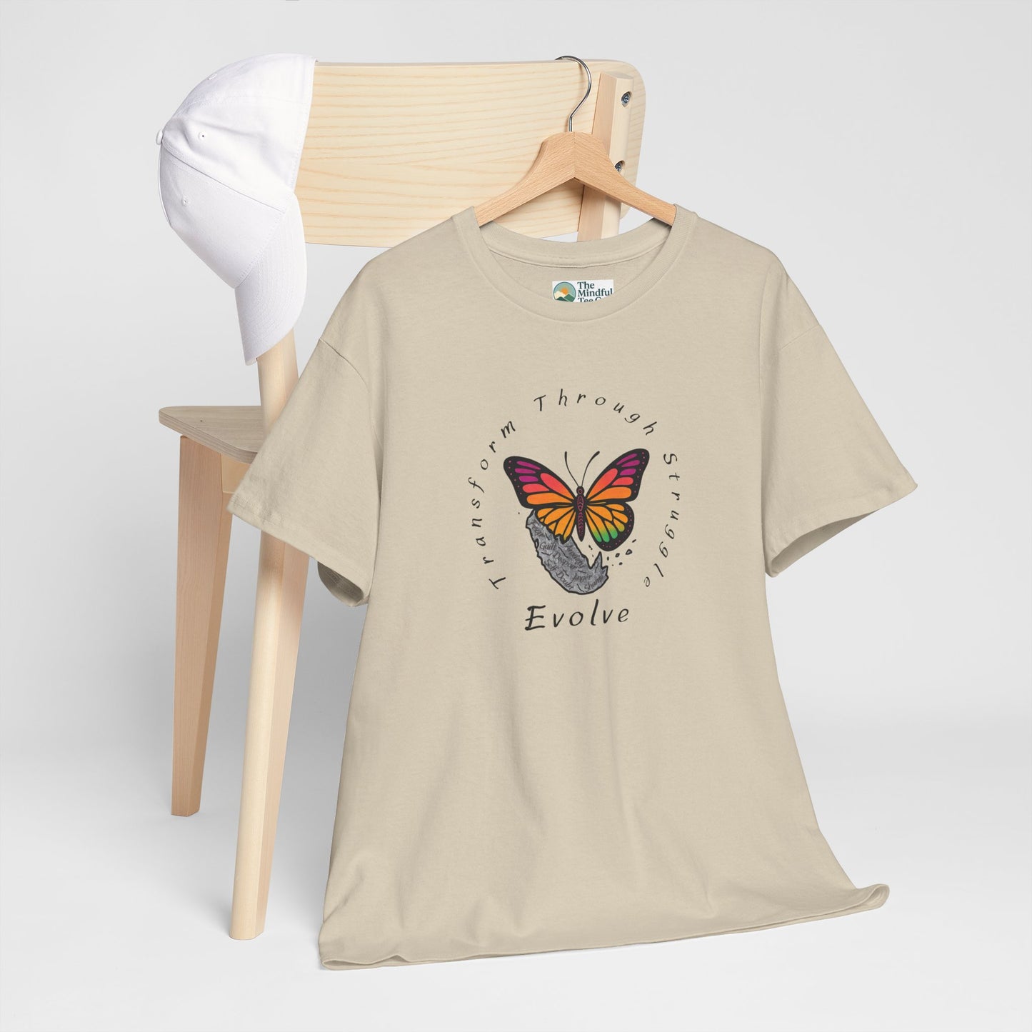 Transform Through Struggle T-Shirt - Butterfly Evolution