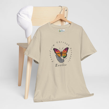 Transform Through Struggle T-Shirt - Butterfly Evolution