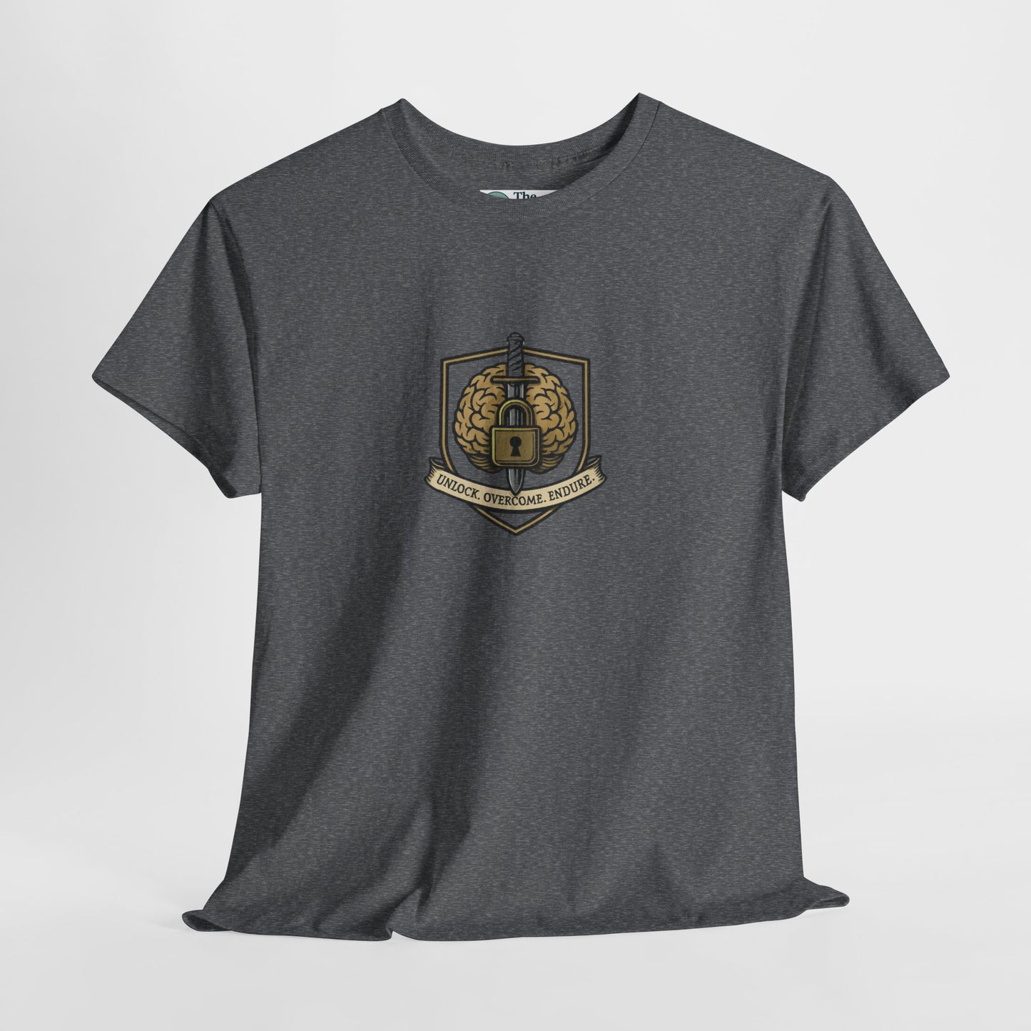 Unlock Overcome Endure T-Shirt – Military Strength & Perseverance  Tee