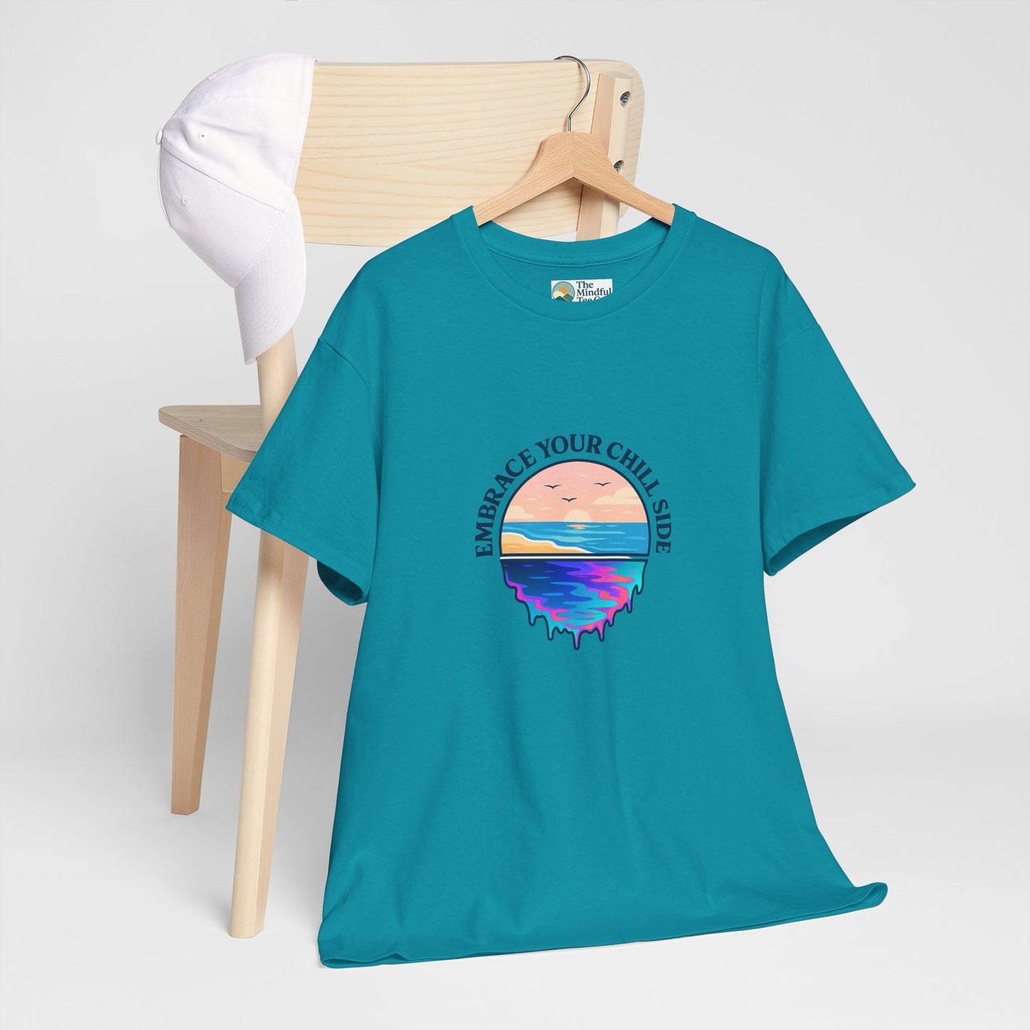Embrace Your Chill Side T-Shirt - Mountain Lake Reflection Tee
