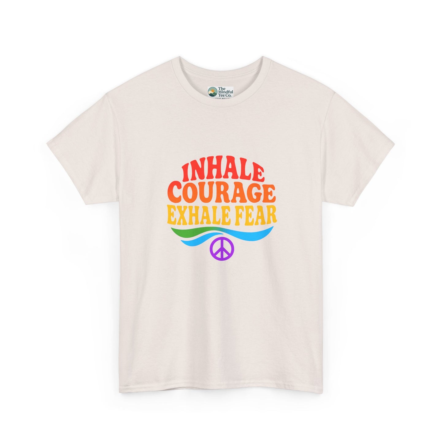 Inhale Courage, Exhale Fear T-Shirt – Retro Affirmation Tee