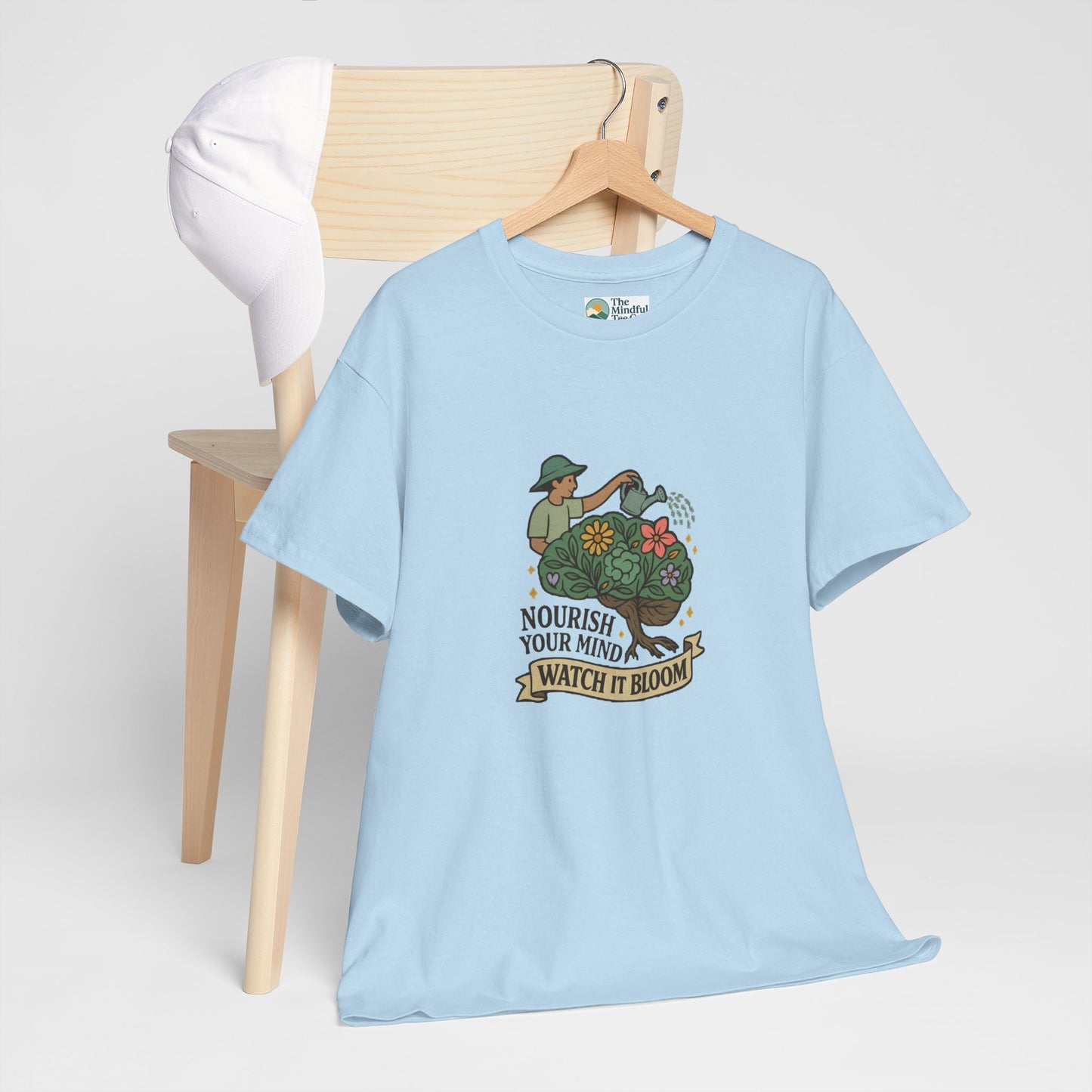 Nourish Your Mind Watch It Bloom T-Shirt – Mental Health & Self-Care Tee
