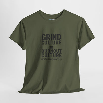 Grind Culture = Burnout Culture T-Shirt – Mental Health Matters Awareness  Tee