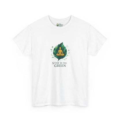 Stay in the Green T-Shirt – Watercolor Meditation Tee