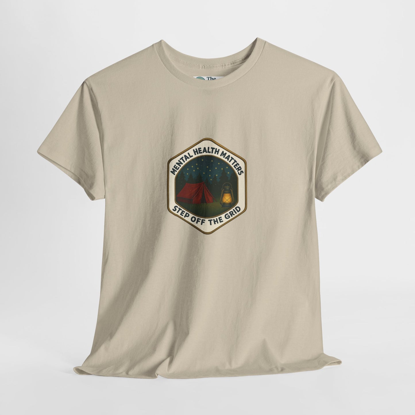 Step Off the Grid T-Shirt – Mental Health Matters Camping Tee