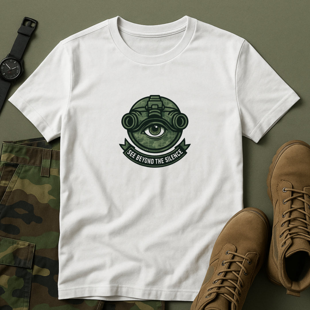 See Beyond the Silence T-Shirt – Military Awareness & Mental Strength  Tee