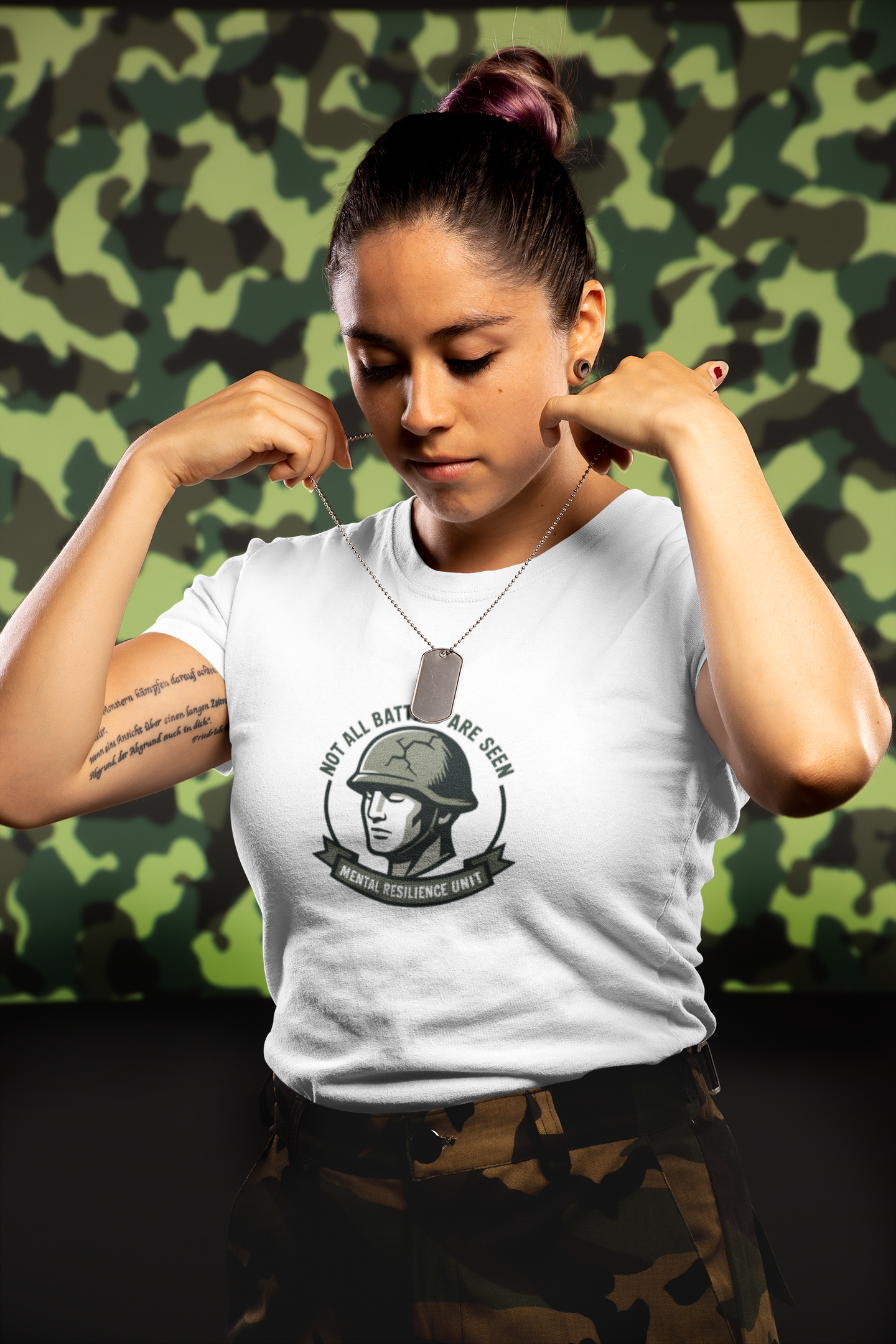 Not All Battles Are Seen T-Shirt – Military Strength & Awareness  Tee