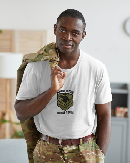 Strength to Stand, Courage to Share T-Shirt – Military Mental Health  Tee