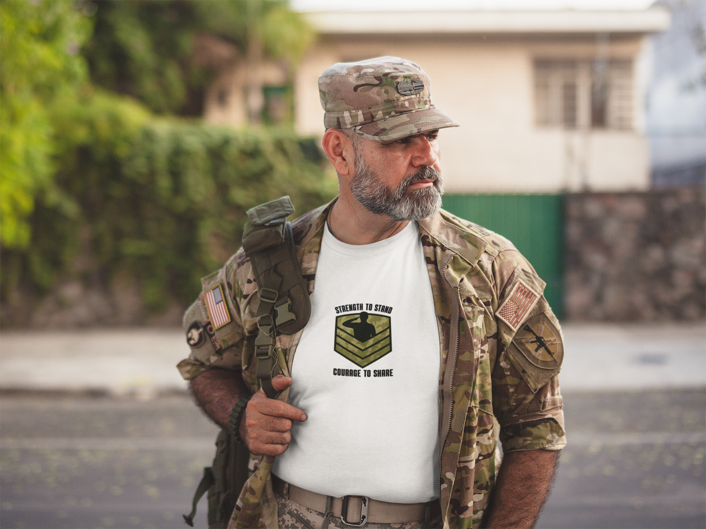 Strength to Stand, Courage to Share T-Shirt – Military Mental Health  Tee