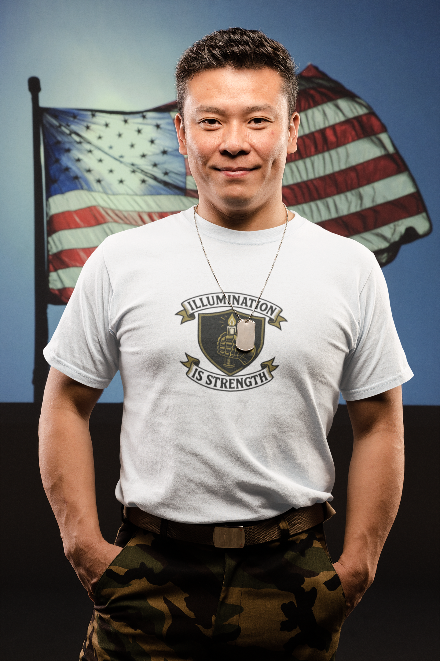 Illumination Is Strength T-Shirt – Military Resilience & Awareness  Tee