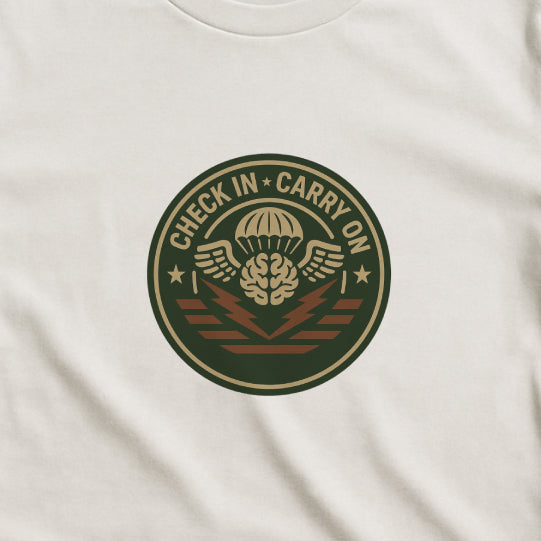 Check In, Carry On T-Shirt - Military Mental Health Tee