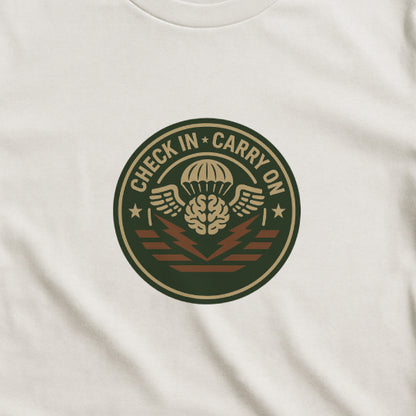 Check In, Carry On T-Shirt - Military Mental Health Tee