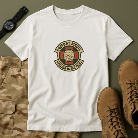 Combat Medic T-Shirt – Healing Is Tactical Graphic Tee