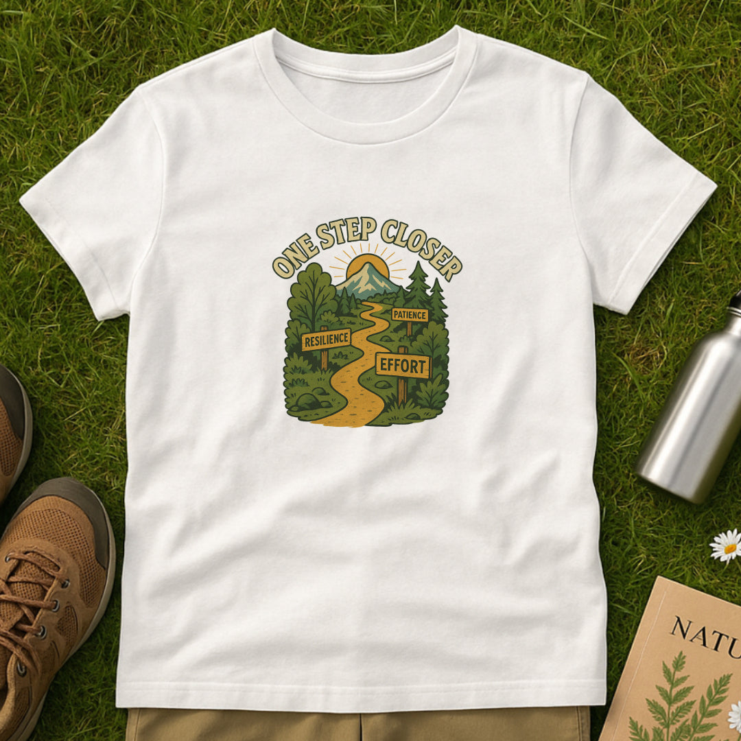 One Step Closer T-Shirt – Motivational Growth & Resilience  Tee