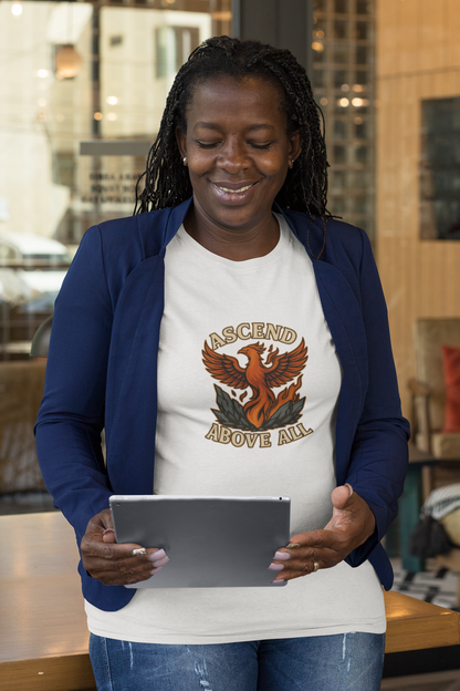 Ascend Above All T-Shirt – Phoenix Rising Strength Design