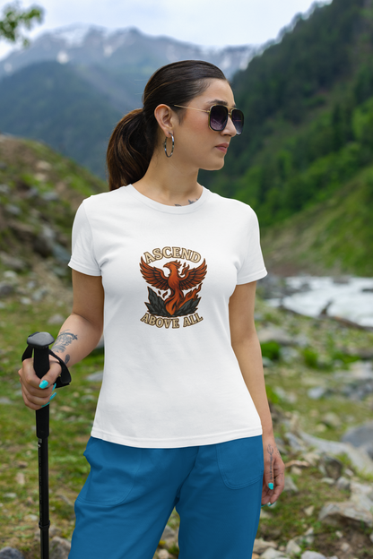 Ascend Above All T-Shirt – Phoenix Rising Strength Design