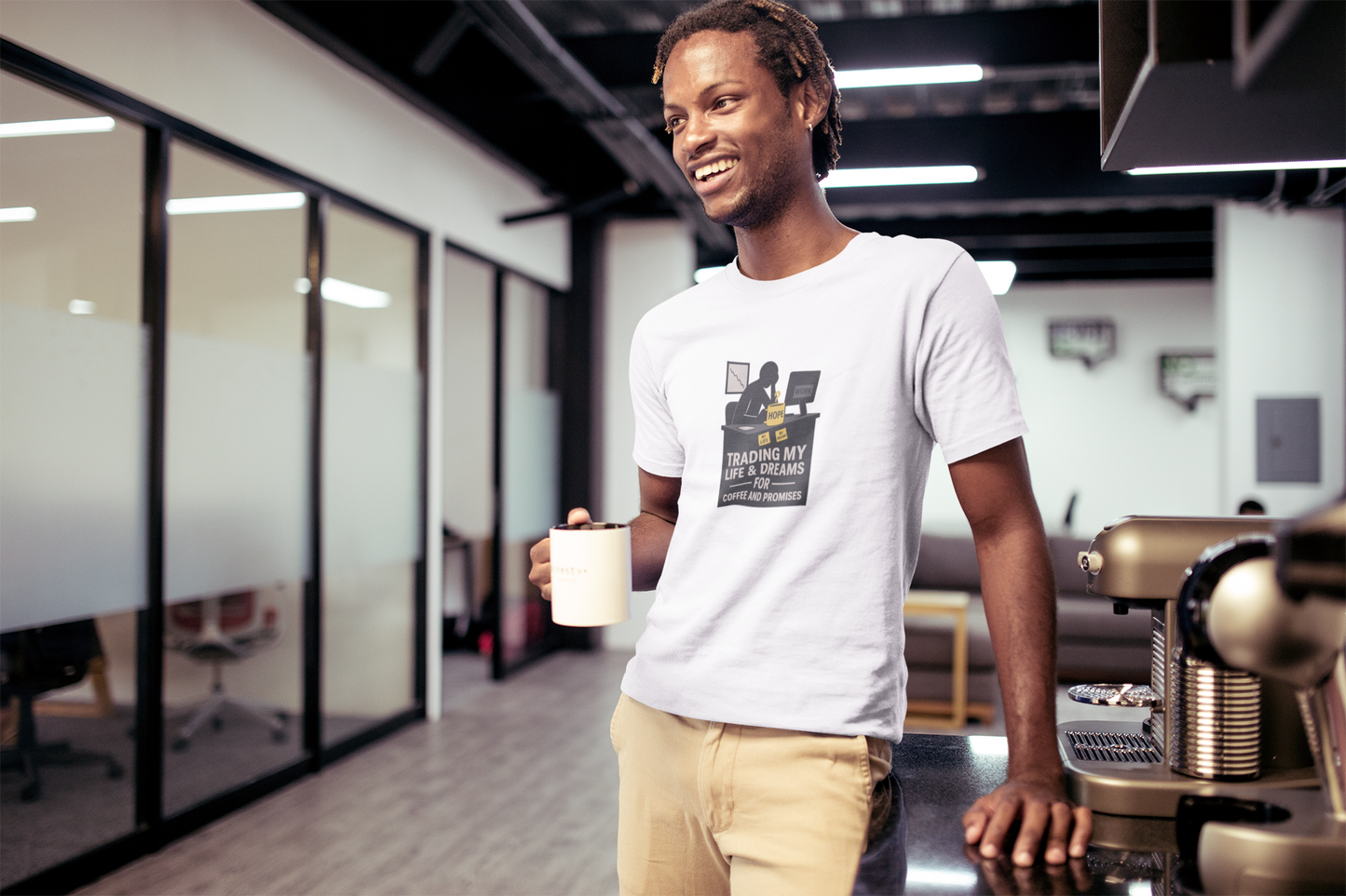 Trading My Life & Dreams T-Shirt – Honest Workplace Mental Health Tee