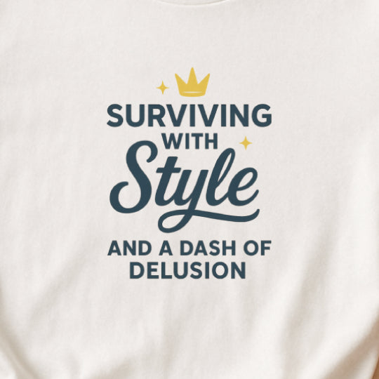 Surviving with Style T-Shirt – Mental Health & Self-Care Tee