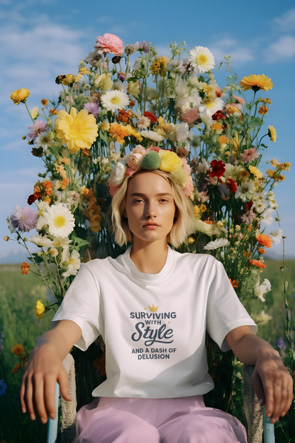 Surviving with Style T-Shirt – Mental Health & Self-Care Tee
