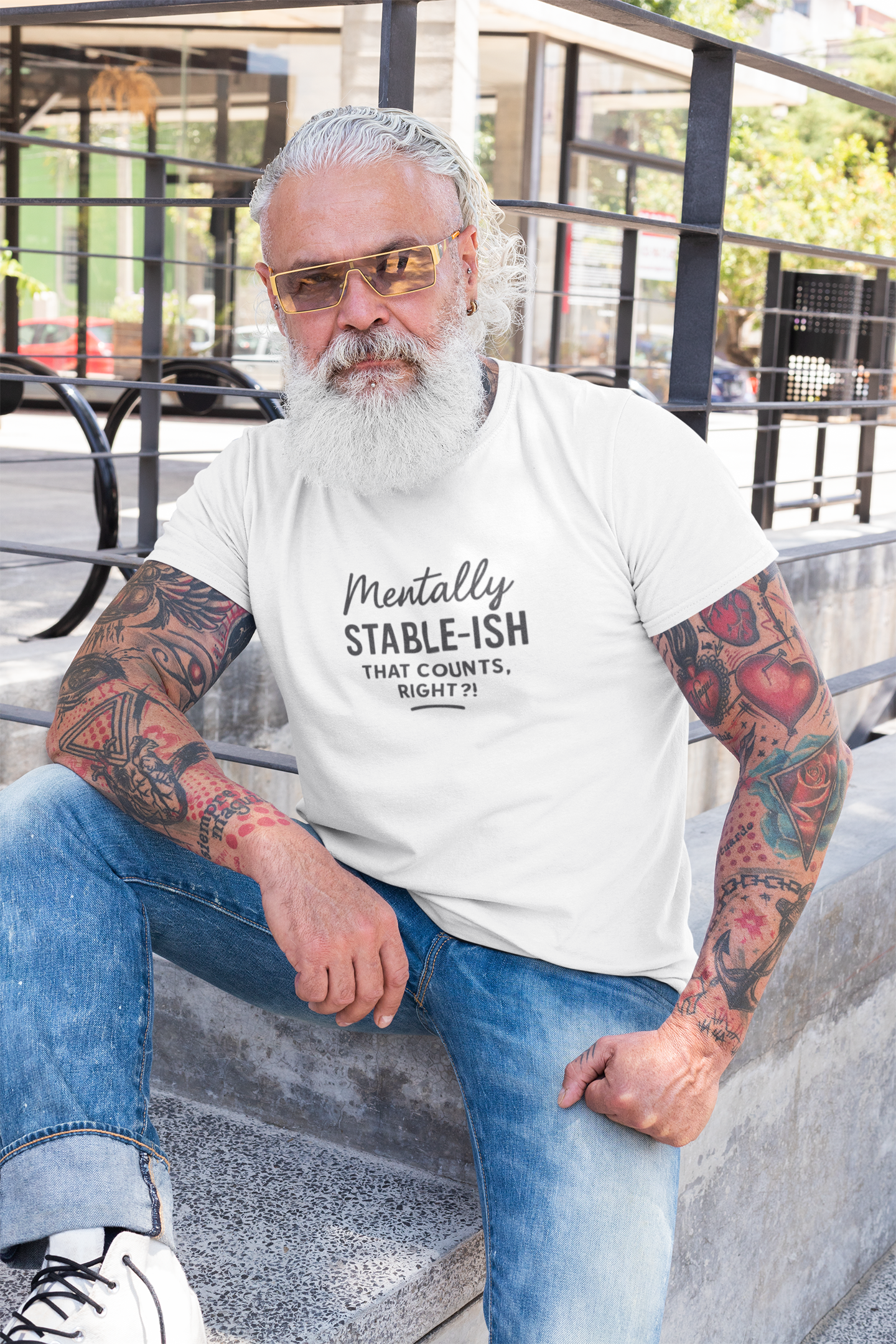 Mentally Stable-ish T-Shirt – Relatable Mental Health Tee