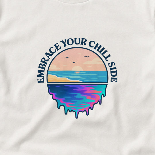 Embrace Your Chill Side T-Shirt - Mountain Lake Reflection Tee