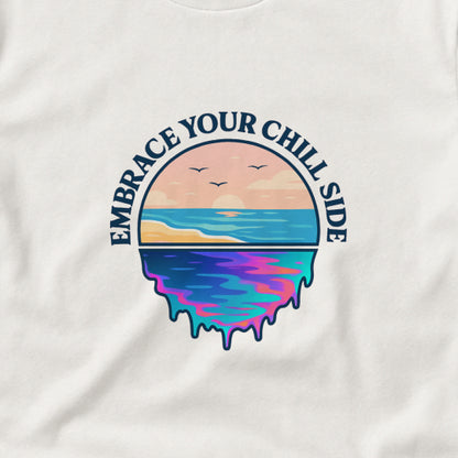 Embrace Your Chill Side T-Shirt - Mountain Lake Reflection Tee