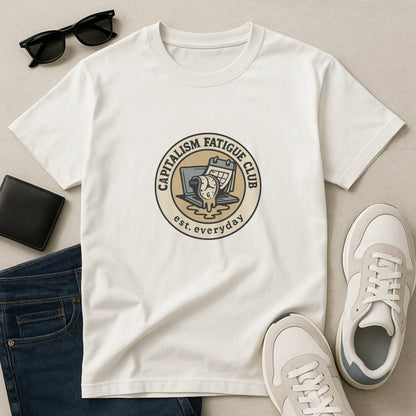 Capitalism Fatigue Club T-Shirt – Burnout Culture Tee