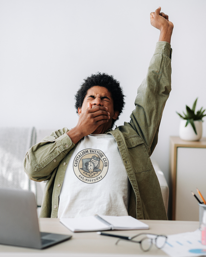 Capitalism Fatigue Club T-Shirt – Burnout Culture Tee