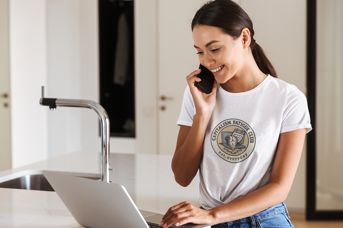 Capitalism Fatigue Club T-Shirt – Burnout Culture Tee