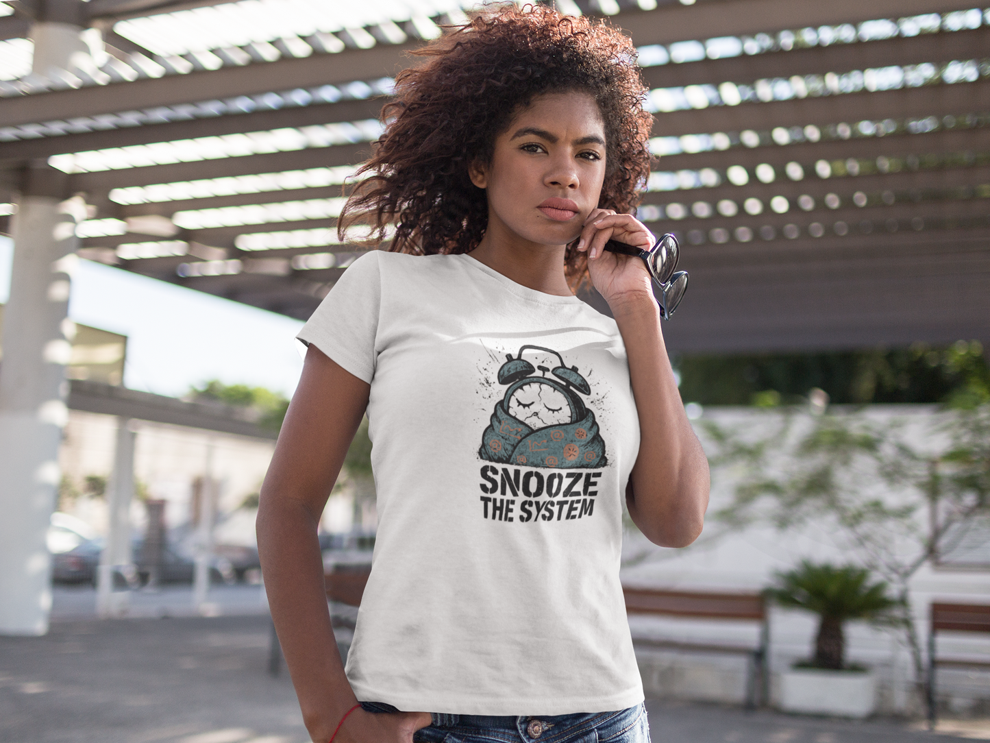 Snooze the System T-Shirt – Anti-Hustle Graphic Tee