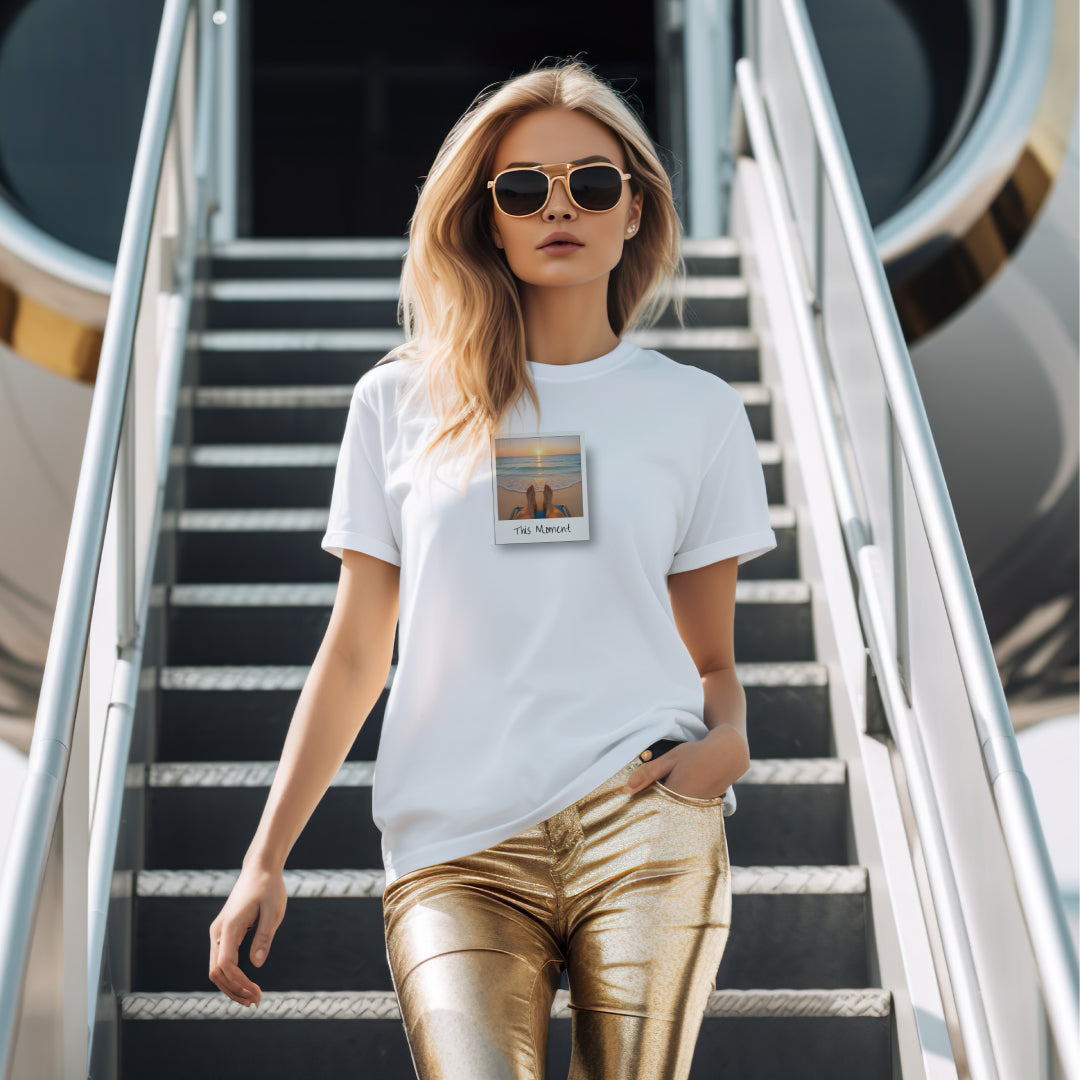 This Moment T-Shirt - Ocean Sunset Mindfulness Tee