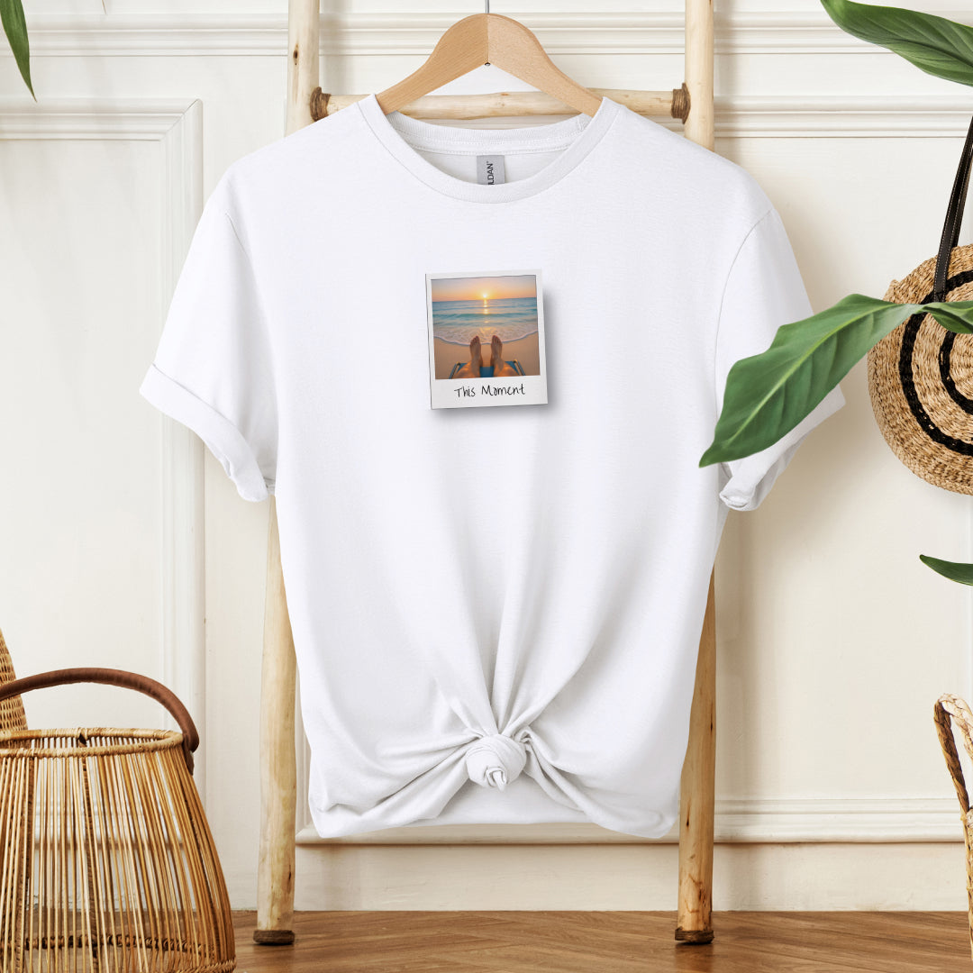 This Moment T-Shirt - Ocean Sunset Mindfulness Tee