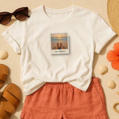 This Moment T-Shirt - Ocean Sunset Mindfulness Tee