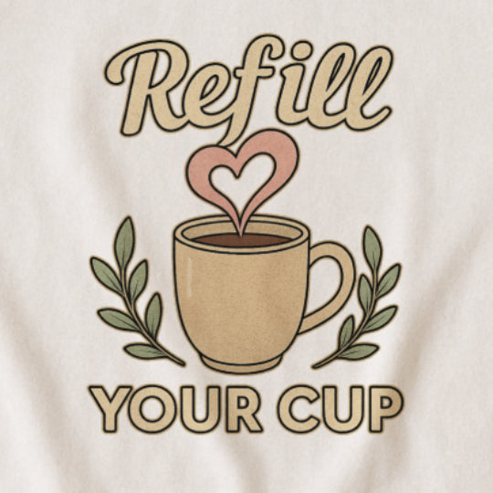 Refill Your Cup T-Shirt – Self-Care & Renewal  Tee