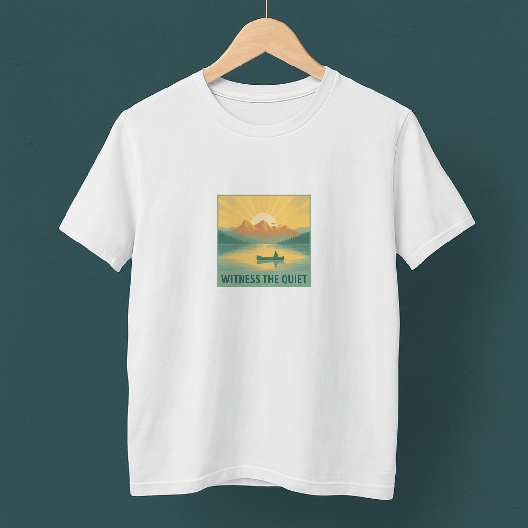 Witness the Quiet Canoe T-Shirt – Nature Mindfulness  Tee