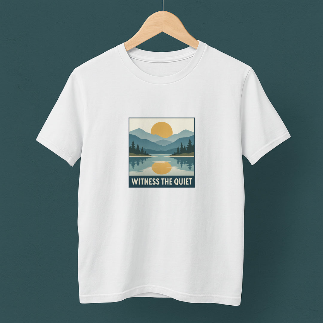 Witness the Quiet Sunset T-Shirt - Reflection Mindfulness Tee