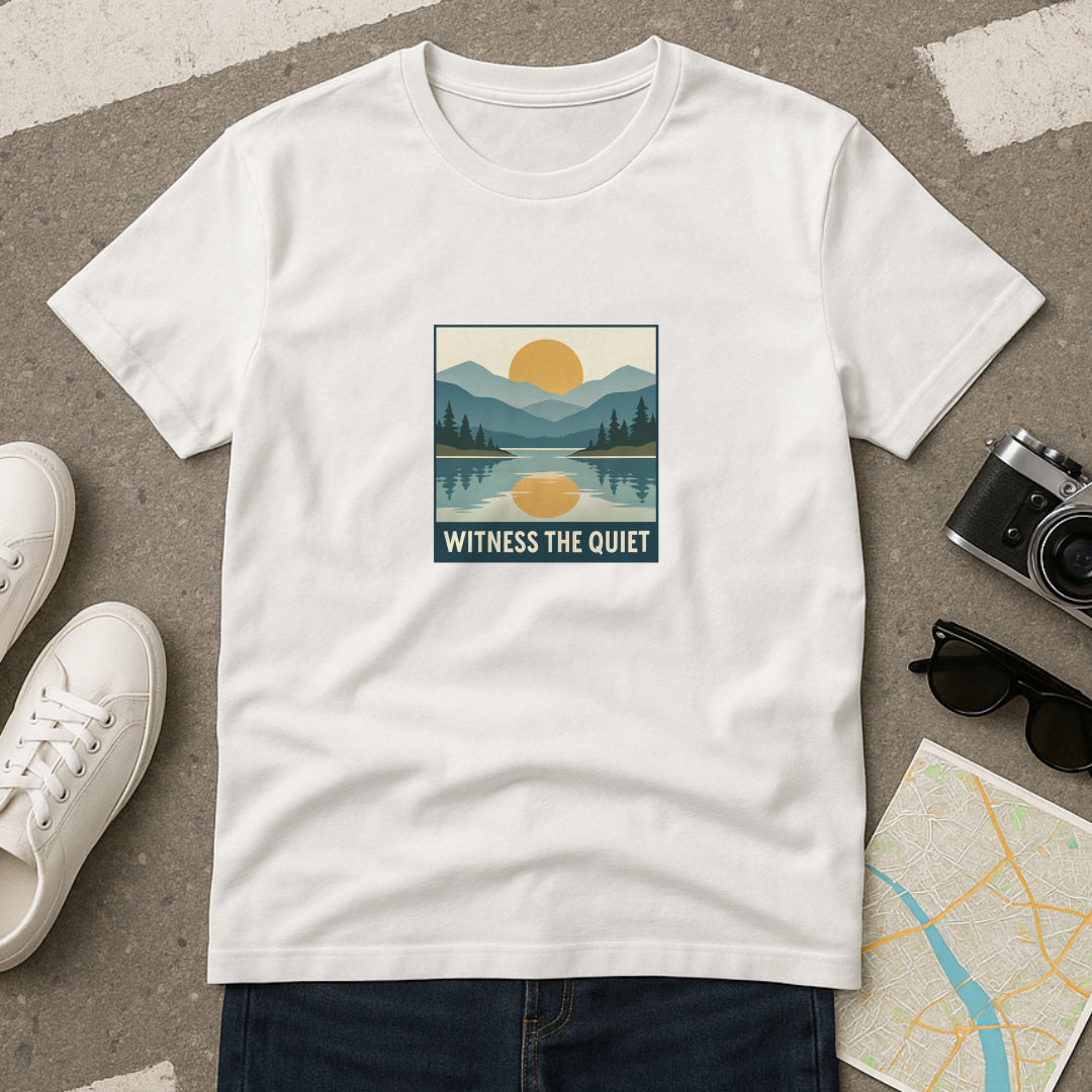 Witness the Quiet Sunset T-Shirt - Reflection Mindfulness Tee
