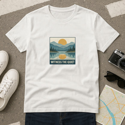 Witness the Quiet Sunset T-Shirt - Reflection Mindfulness Tee