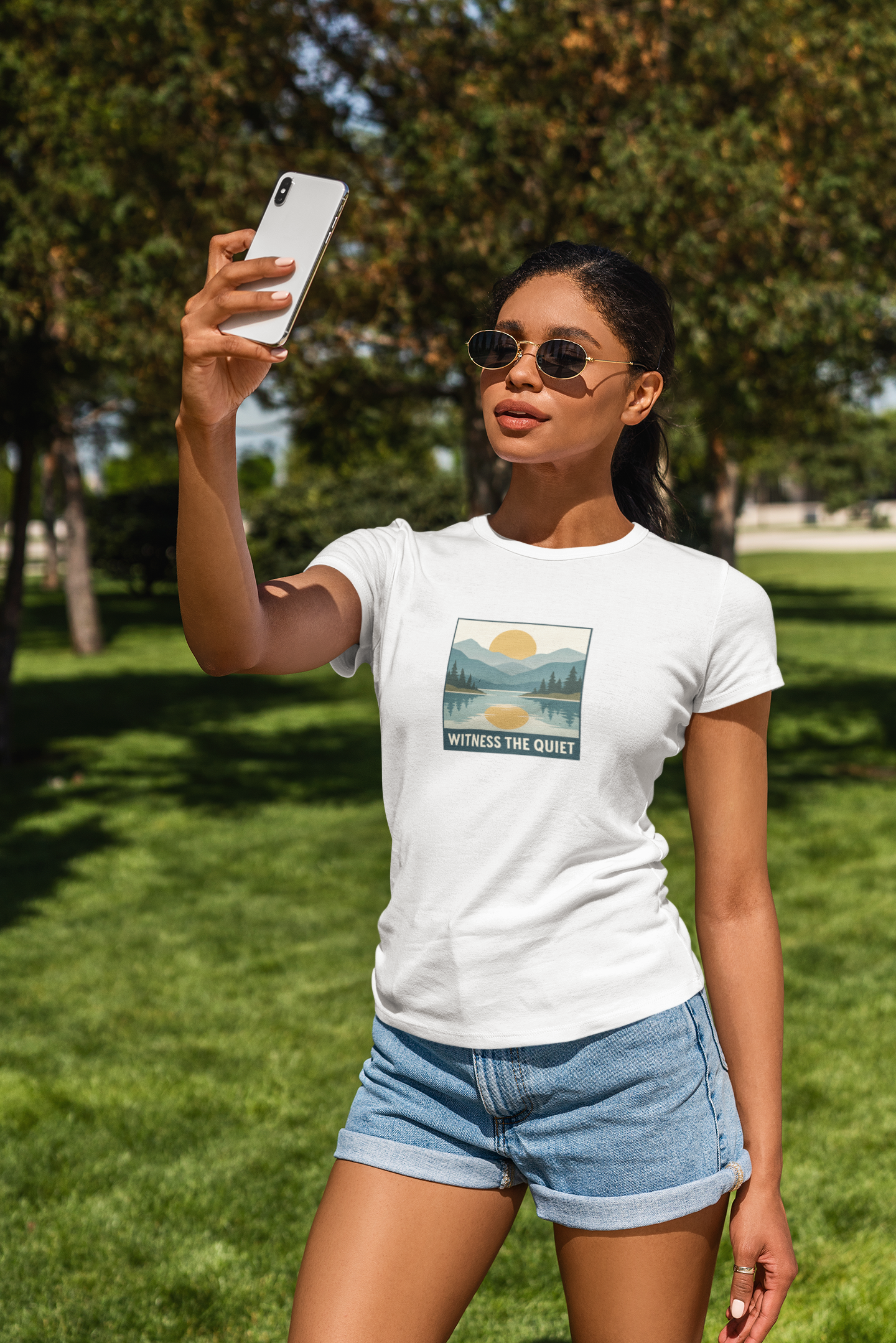 Witness the Quiet Sunset T-Shirt - Reflection Mindfulness Tee