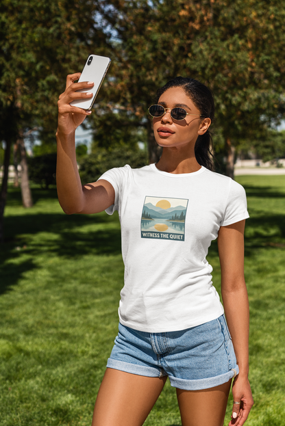 Witness the Quiet Sunset T-Shirt - Reflection Mindfulness Tee