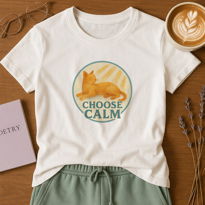 Choose Calm T-Shirt – Relaxing Cat Tee
