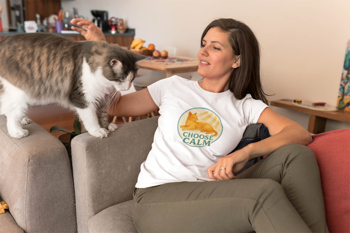 Choose Calm T-Shirt – Relaxing Cat Tee